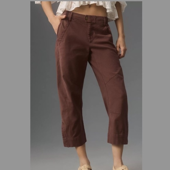 Anthropologie The Berkley Cropped Pants Size Small - Picture 2 of 16